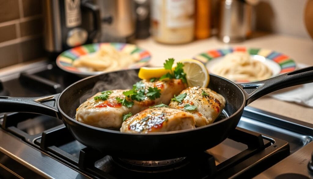 Reheating chicken piccata