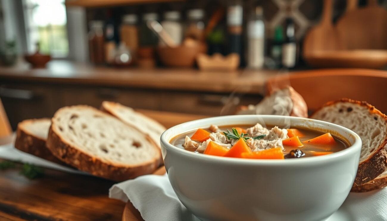 Turkey Soup with Side Bread